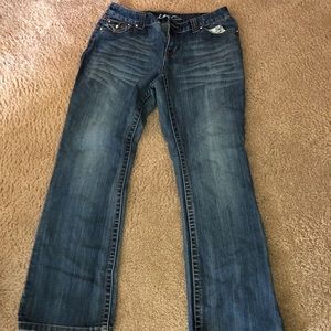 Inc jeans, rhinestones curvy bootcut so 10